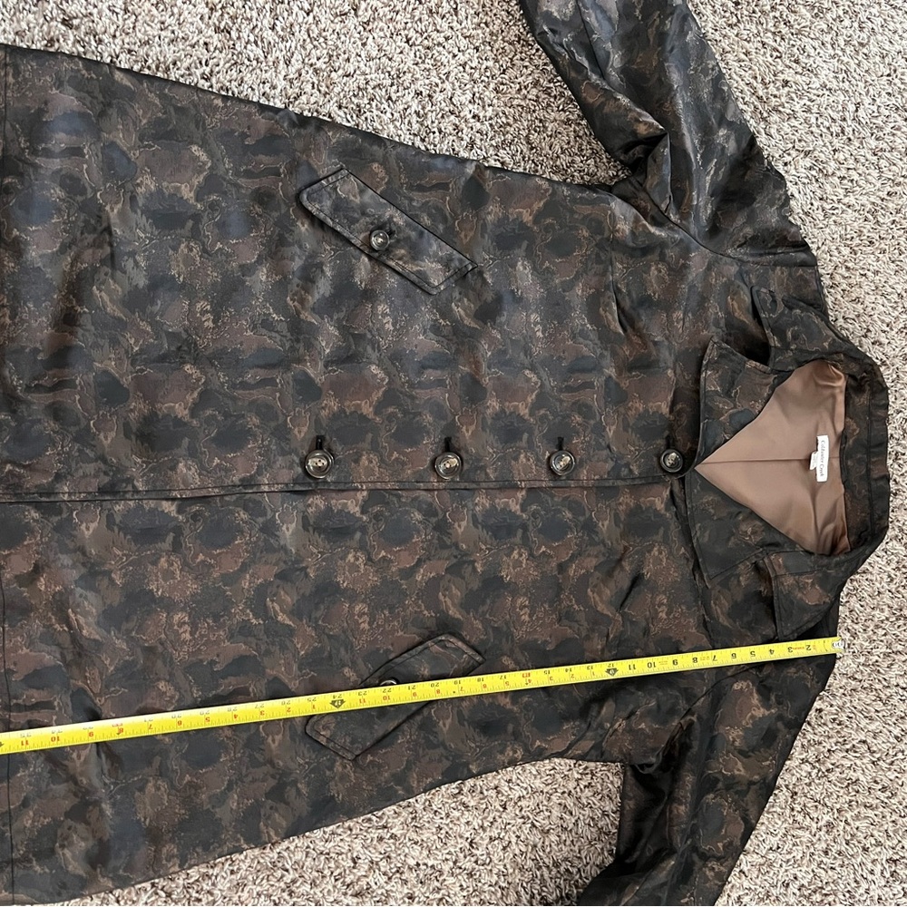Coldwater Creek Women's Black and Brown Trench Coat - Picture 4 of 9